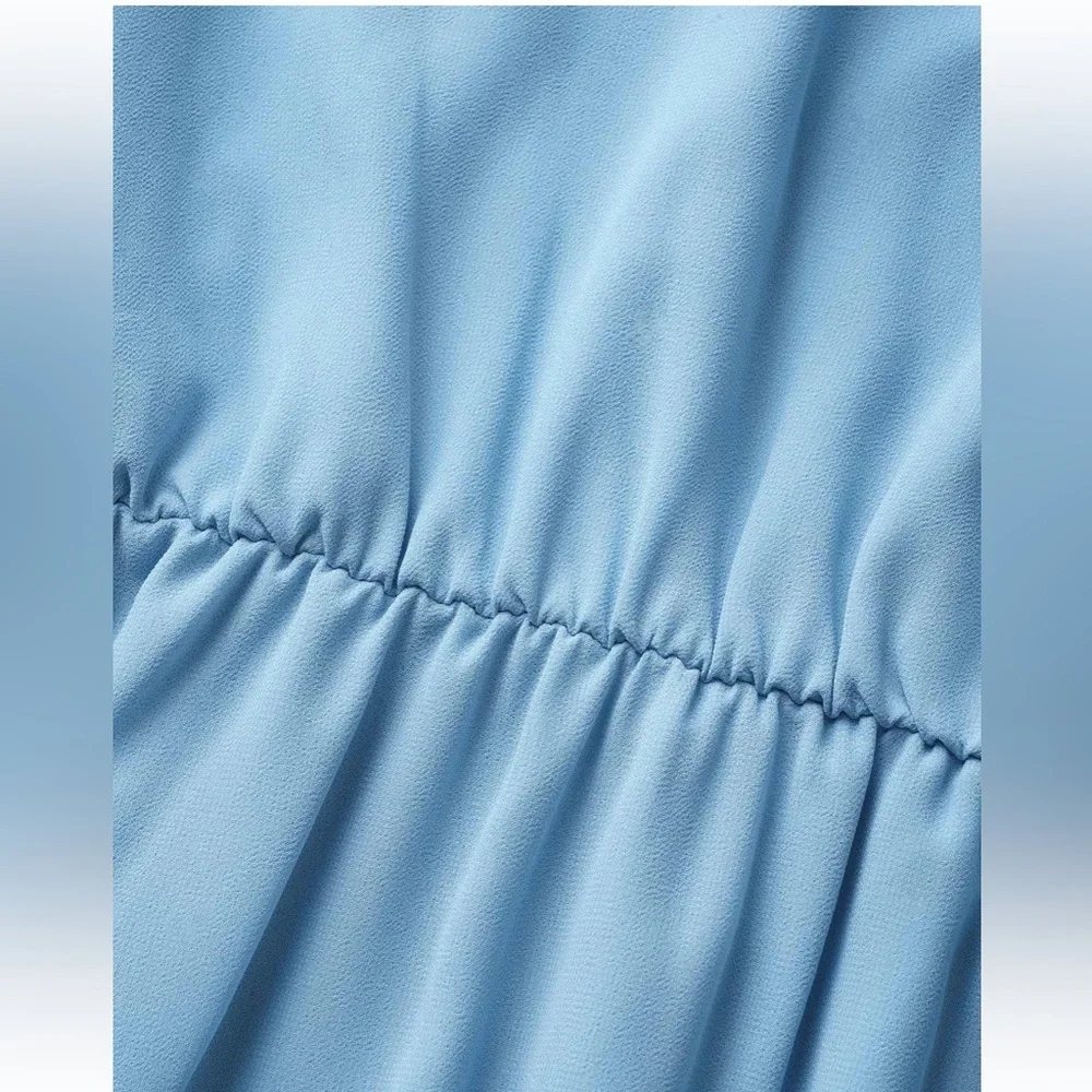 BloomChic V Neck Ruffle Trim Elastic Waist Cami Dress - Picture 5 of 8